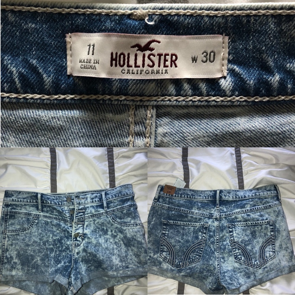 Hollister high rise jean shorts